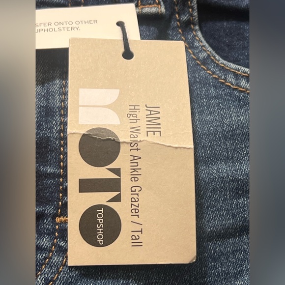 Moto TopShop Jamie High Waist Ankle Grazer Jeans NWT - Picture 6 of 11